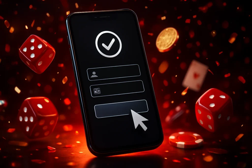go444 register – Smartphone screen showing go444 registration form for easy account opening and verification steps.